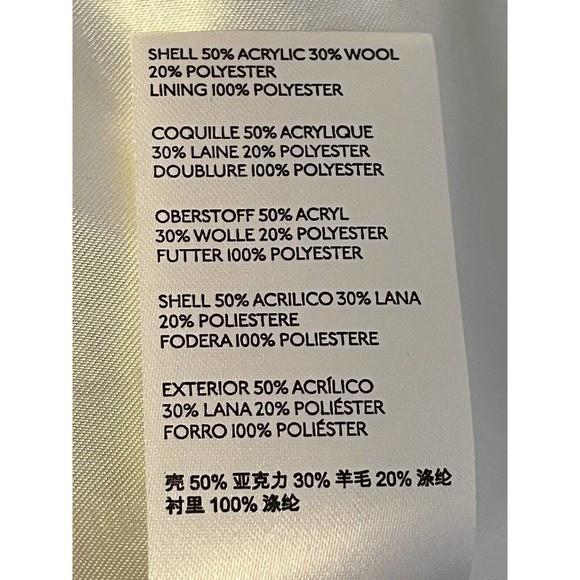 New ANTHROPOLOGIE Elsa •XS P Petite•Cream Blue Plaid Fuzzy Oversized Coat Jacket - Picture 10 of 11